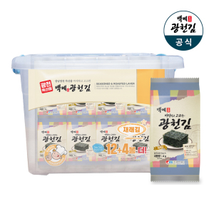 백제광천김 재래도시락김 4g x 32봉 + 리빙박스 